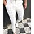 economico Chino-Per uomo Chino Collant Pantaloni Con onde Lunghezza intera Ufficio Classico Pantaloni Bianco Nero Media elasticità