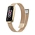 billige Urremme til Fitbit-1 pcs Smartwatch bånd Kompatibel med Fitbit Luxe Rustfrit stål Smartwatch Rem Justerbar Åndbart Justerbar Magenitic Milanesisk rem Metal band Udskiftning Armbånd