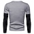 cheap Men&#039;s Clothing-Men&#039;s T shirt Bishop Sleeve Color Block Round Neck Medium Spring &amp; Summer Gray Silver Gray