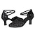 ieftine Pantofi Dans Clasic &amp; Modern-Pentru femei Pantofi Moderni Sală Dans Performanță Antrenament Vals Profesional Călcâi Strălucire Toc Cubanez Vârf Închis Buclă Adulți Negru Auriu Rosu