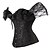ieftine Costume Vintage &amp; Istorice-corset overbust cu dantelă florală pentru femei bustieră corset overbust cu dezosare bodyshaper lenjerie top rococo punk și gotic