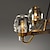 billige Lysekroner-91 cm hengende lyktedesign lysekrone metall galvanisert malt finish vintage 220-240v