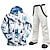 levne pánské aktivní svrchní oděvy-MUTUSNOW Pánské Lyžařská bunda s kalhotami Lyžařská kombinéza Venkovní Zima Zahřívací Voděodolný Větruvzdorné Prodyšné Sněhová kombinéza Celotělové oblečení pro Lyže Snowboard Zimní sporty