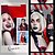 preiswerte Filmcharakter Perücken-Cosplay Perücken Blond Rot Schwarz Glatt Synthetische Haare Lang Perücken Damen Perücken Für die Party