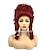 halpa Räätälöidyt peruukit-synteettinen peruukki kuningatar marie antoinette kihara vintage viktoriaaninen keskiosa peruukki keskipitkä punainen synteettiset hiukset 8 tuumaa naisten juhla synteettinen punainen