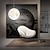 ieftine Lumini pandantive-Imprimare 3D candelabru de luna modern simplu nordic creativ lampa de luna restaurant camera de zi dormitor candelabru de luna