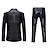 cheap Historical &amp; Vintage Costumes-Disco 1980s Spring Fall Pants Suits &amp; Blazers Lapel Collar Blazer Men&#039;s Adults&#039; Shiny Metallic Costume Vintage Cosplay Party Halloween Club Long Sleeve Turndown Tuxedo Christmas / Wash separately