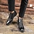 cheap Dress Boots-Men&#039;s Boots Oxfords Brogue Dress Shoes Wingtip Shoes Business British Office &amp; Career Party &amp; Evening PU Booties / Ankle Boots Lace-up Black Gold Summer Fall