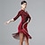 cheap Latin Dancewear-Latin Dance Dress Tassel Split Joint Women&#039;s Performance Half Sleeve Milk Fiber