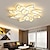 abordables Plafonniers encastrés et semi-encastrés-plafonnier acrylique moderne 27,3 pouces 65w led feuille d&#039;érable fleur design réglable lumière branche lustre installation intégrée lustre lampe adapté pour salon chambre et restaurant