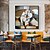 cheap People Paintings-Oil Painting Handmade Hand Painted Wall Art Abstract Picasso Style Cartoon Character Home Decoration Decor Rolled Canvas No Frame Unstretched