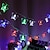 tanie Taśmy świetlne LED-Led butterfly fairy string lights 1.5m-10leds 3m-20leds 6m-40leds bateryjne lub USB zasilane lampki świąteczne wesele ogród dekoracja na wakacje do domu