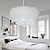 baratos Candelabros de Cristal-40/50 cm de luz pendente exclusiva LED design lustre pena de metal galvanizado contemporâneo moderno 220-240v