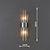 abordables Apliques de pared para interior-58cm luz de pared interior luz led diseño de cristal de lujo posmoderno luces de pared de estilo nórdico sala de estar tiendas / cafés luz de pared de cristal 220-240v