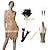 cheap Great Gatsby-Roaring 20s 1920s Cocktail Dress Vintage Dress Flapper Dress Dress Outfits Masquerade Prom Dress Short / Mini The Great Gatsby Plus Size Women&#039;s Tassel Fringe Christmas Party Prom Adults&#039; Dress Fall