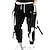 cheap Men&#039;s Pants &amp; Shorts-Men&#039;s Streetwear Hip Hop Drawstring Multi Pocket Elastic Waist Jogger Pants Trousers Pants Casual Daily Cotton Embroidery Color Block Black S M L XL 2XL / Letter