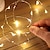 abordables Guirlandes Lumineuses LED-10 pièces 3 m 2 m 1 m led guirlandes lumineuses à piles fil d&#039;argent fée guirlande lumière noël extérieur lumières chaîne mariage patry décor