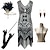 cheap Great Gatsby-The Great Gatsby Charleston Plus Size Roaring 20s 1920s Cocktail Dress Vintage Dress Flapper Dress Prom Dress Prom Dresses Women&#039;s Feather Costume Vintage Cosplay 1 Necklace New Year / Gloves