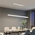 billiga Hängande-80/100 cm linje design taklampa matsal kontorsljuskrona aluminium målad finish modern 110-240 v