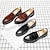 billiga Slip-ons och loafers till herrar-herrklänning penny loafers &amp; slip-ons plus size vintage business casual party &amp; kväll loafers svart brun höst vinter