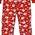 billige Pyjamas-Familie udseende Pyjamas Dyr julemanden Sport Trykt mønster Rød Blå Langærmet Aktiv Matchende outfits