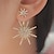 cheap Earrings-1pc Stud Earrings Jacket Earrings For Women&#039;s Crystal Party Wedding Birthday Cubic Zirconia Rhinestone Star Galaxy Star of David Gold / Casual / Daily