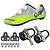 baratos Sapatos de Ciclismo-SIDEBIKE Adulto Sapatilhas de Ciclismo com Travas &amp; Pedal Tênis para Ciclismo Sapatos para Ciclismo Fibra de Carbono Almofadado Ciclismo Verde Vermelho Homens Sapatos para Ciclismo / Malha Respirável