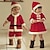 preiswerte Weihnachtskostüme-Santa Anzug Weihnachtsmann FrauClaus Cosplay Kostüm Austattungen Weihnachtskleid Weihnachtsmann kleiden Jungen Mädchen Spezialmodell Weihnachten Weihnachten Karneval Maskerade Kinder Weihnachten Samt