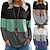 cheap Basic Women&#039;s Tops-Women&#039;s Blouse Turtleneck Knitted Sweater Long Sleeves Stripe Color Block Patchwork Loose Ribbed Pullover Jumper Tops Round Neck Regular Spring &amp;  Fall Blue Blushing Pink Grey Green Beige