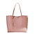 cheap Handbag &amp; Totes-Women&#039;s Bags PU Leather Tote Top Handle Bag Plain Solid Color Daily Date Tote Handbags Blushing Pink