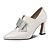 cheap Women&#039;s Heels-Women&#039;s Heels Rhinestone Bowknot Flare Heel Pointed Toe Business Vintage Daily Office PU Leather Loafer Fall Spring Black Beige