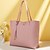 cheap Handbag &amp; Totes-Women&#039;s Bags PU Leather Tote Top Handle Bag Plain Solid Color Daily Date Tote Handbags Blushing Pink