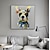 povoljno Ulja na platnu-ulje na platnu ručno oslikana zidna umjetnost apstraktna životinja slatka kućna dekoracija za psa rastegnuti okvir spreman za vješanje