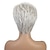 お買い得  人毛キャップレスウイッグ-Human Hair Wig Full Machine Made Silver Wig Short Natural Wave Pixie Cut With Bangs For Women Brazilian Hair None Lace Wig Silver Capless Human Hair Wig For Old Women