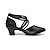 ieftine Pantofi Dans Clasic &amp; Modern-Pentru femei Sală Dans Pantofi Moderni Pantofi de caracter Performanță Interior Vals Sandale Culoare solida Toc Cubanez Cureaua de legătură Negru Rosu