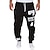 cheap Sweatpants-Men&#039;s Active Sweatpants Joggers Trousers Drawstring Elastic Waist Letter Full Length Street Sports Daily Wear Active Sporty Loose Fit Black / Red Black Micro-elastic