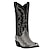 cheap Cowboy &amp; Western Boots-Men&#039;s Brown Western Cowboy Boots with Snake Print and Embroidered Design - Stylish and Durable for Outdoor Wear