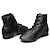 זול נעלי ג&#039;אז-בגדי ריקוד נשים נעלי ג&#039;אז ריקודים סלוניים נעלי סלסה שורת ריקוד הצגה מגפיים סוליה חצויה רך שטוח שרוכים אֵלַסטִי שחור