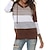 cheap Sweaters &amp; Cardigans-Women&#039;s Sweater Pullover Jumper Striped Knitted Stylish Casual Soft Long Sleeve Sweater Cardigans Fall Winter Hooded Blue Pink Black