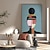 billige Portrætter-oliemaleri håndlavet håndmalet vægkunst moderne abstrakte figurer geometriske farveblokke boligindretning strakt ramme klar til at hænge