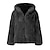 cheap Women&#039;s Furs &amp; Leathers-Women&#039;s Faux Fur Coat Going out Fall  Winter Regular Coat Loose Streetwear Jacket Long Sleeve Solid Colored Fur Trim Patchwork Gray Khaki Black