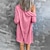 Недорогие Верхняя одежда для женщин-Женский кардиган вязаный однотонный классический с отложным воротником обычная весна&amp;amp;  осень розовый черный серый белый
