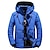 cheap Men&#039;s Downs &amp; Parkas-Men&#039;s Hiking Puffer Down Jacket Hoodie Jacket Ski Jacket Winter Outdoor Thermal Warm Windproof Lightweight Breathable Winter Jacket Trench Coat Top Cotton Camping Hunting Snowboard Black Blue Orange
