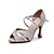 cheap Latin Shoes-Women&#039;s Latin Shoes Heels Salsa Shoes Party / Evening Practise Prom Glitter Crystal Sequined Jeweled High Heel Crystal / Rhinestone High Heel Pumps Open Toe Buckle White Black Khaki / Satin / Satin