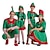 billiga Par &amp; Familj Kostymer-jultomten Alf Klänningar Kläder Semester klänning Alvdräkt Herr Pojkar Jul Maskerad Cosplay kostym Vuxna Jul Karnival Maskerad Jul Semester Fest Topp Byxor Skärp Strumpor Hatt