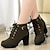 cheap Ankle Boots-Women&#039;s Boots Suede Shoes Lace Up Boots Outdoor Office Daily Booties Ankle Boots Winter Buckle Chunky Heel Round Toe Vintage Walking Suede Zipper Black Yellow Green