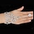 billiga Armband-Dam Ringarmband Armband geometriska Löv Mode Bergkristall Armband Smycken Silver Till Jul Fest Bröllop Förlovning Festival / Försilvrad
