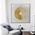 cheap Abstract Paintings-Oil Painting Handmade Hand Painted Wall Art Abstract  Art Golden Circle  Home Decoration Decor Stretched Frame Ready to Hang