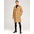 billiga Trenchcoat för män-Vinterkappa Rock Peacoat Trenchcoat Företag Ledigt Höst Vinter 95% polyester 5% bomull Ytterkläder Kläder Hakslag