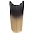 billiga Syntetiska förlängningar-24 tum 50 gram 100 gram syntetisk hårförlängning gradvis färg brun grå blond snöre halo hårstycken förlängningar
